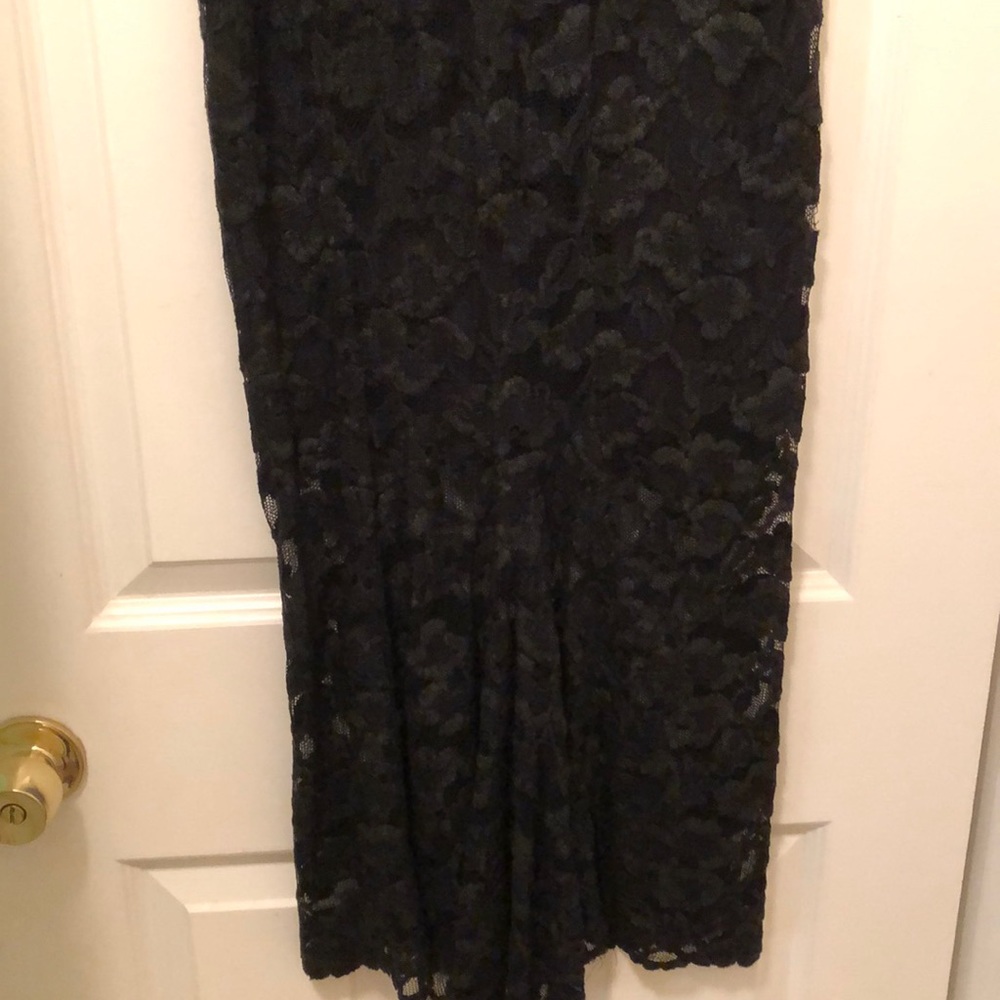Long lace skirt with train on the backside
